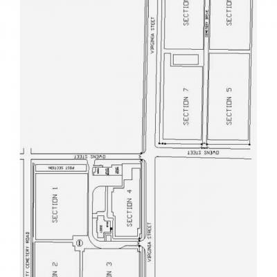 Map of mobile national cemetery