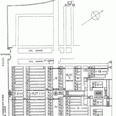 Wimereux communal cemetery plan